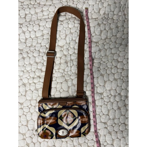 fossil Kay Per Coated Canvas Shoulder Messenger Bag - Picture 6 of 6